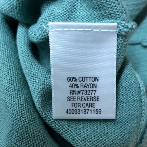 Elle Mint Green With Gold Sequins Lightwight Knit Blouse V Neck Size L NWT - Picture 5 of 6